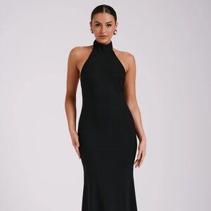 Meshki GENESIS High Neck Maxi Dress - Black - NWT